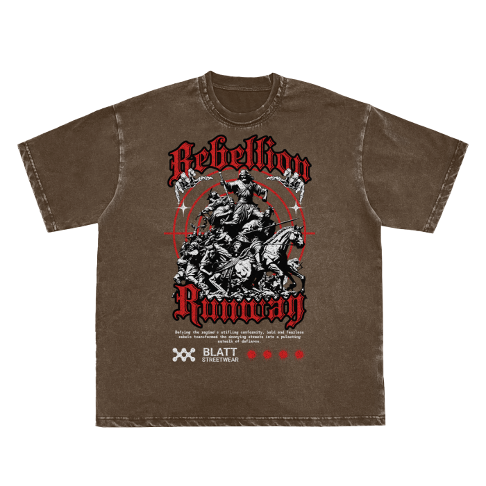Rebellion Runway Frayed Vintage Washed Tee
