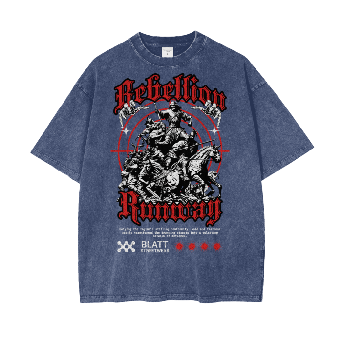Rebellion Runway Oversized Acid Wash Tee