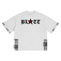 Unisex Plaid Paneled T-Shirt