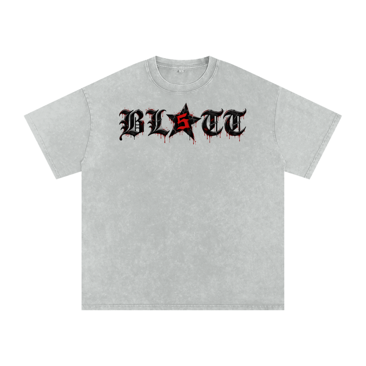 Snow Washed Oversized Cotton T-Shirt