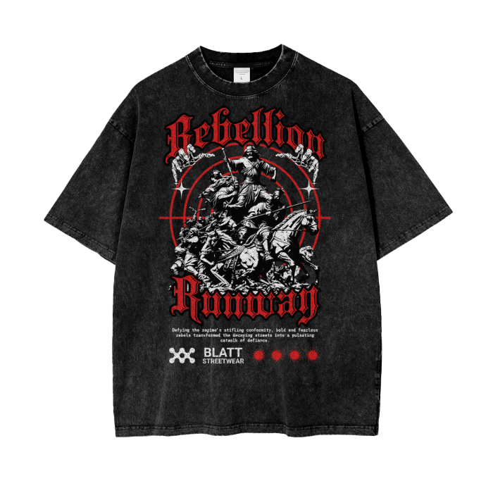 Rebellion Runway Oversized Acid Wash Tee