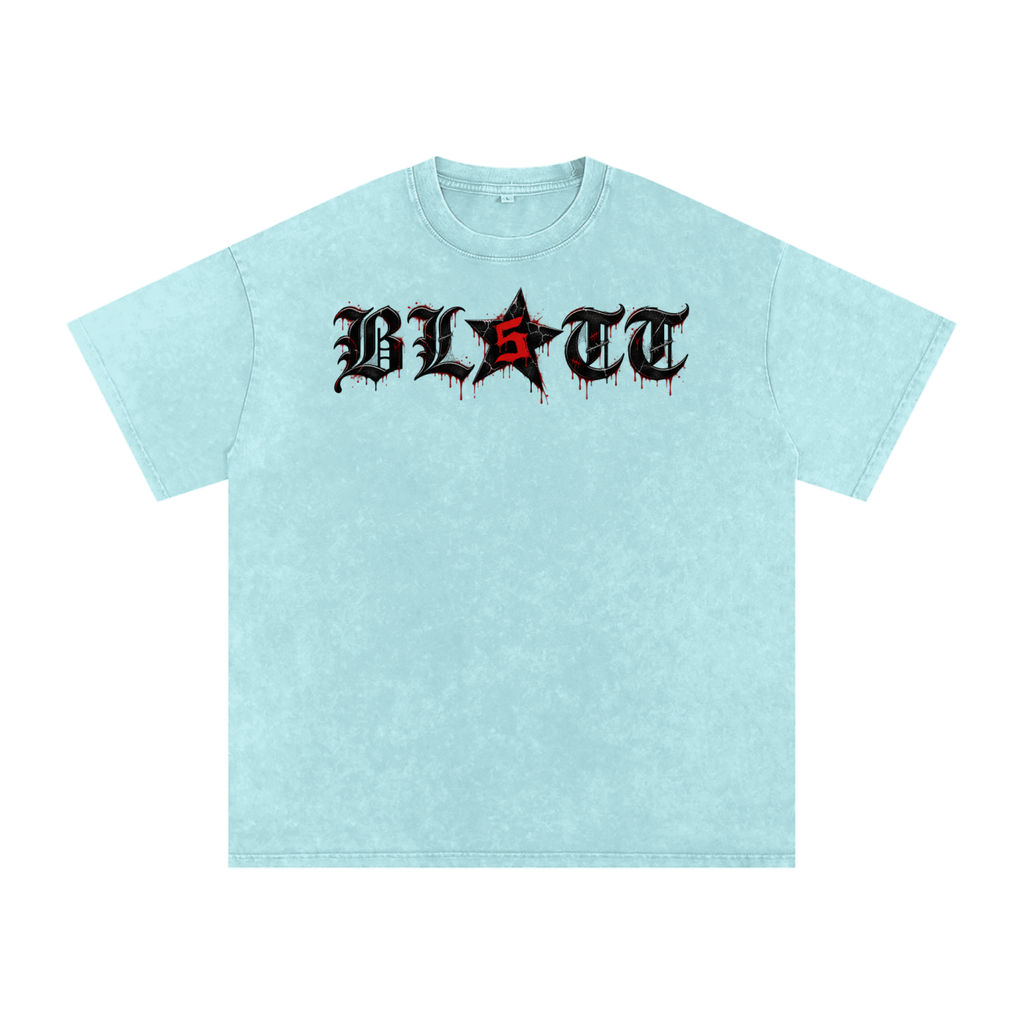 Snow Washed Oversized Cotton T-Shirt