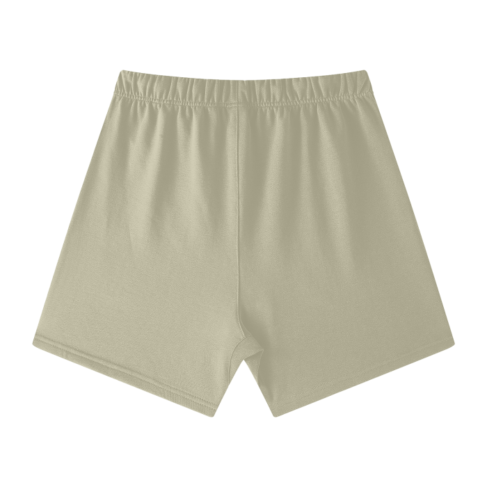 NO FAKE SMILE GIVEN Streetwear Unisex Heavyweight Earth Tone Loose Fit FOG 100% Cotton Shorts