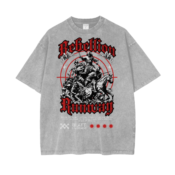 Rebellion Runway Oversized Acid Wash Tee