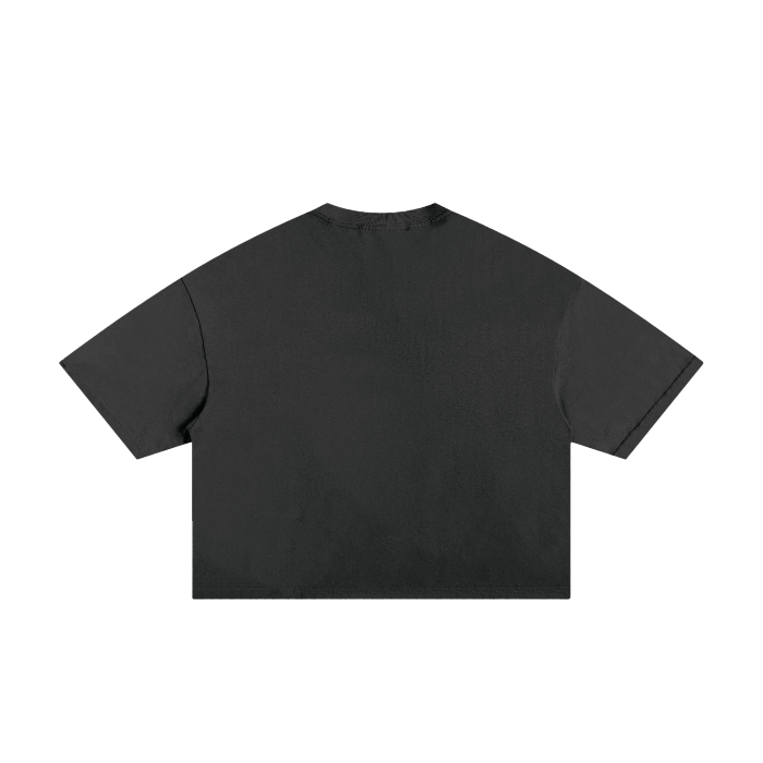 Hustle Hard To Make It Happen Frayed Boxy Tee