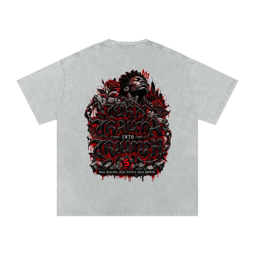 Snow Washed Oversized Cotton T-Shirt