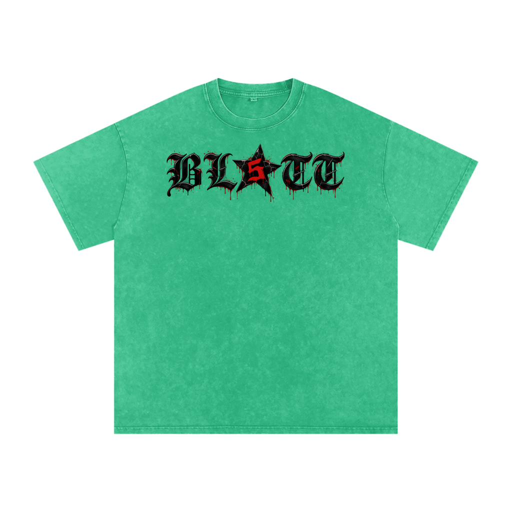 Snow Washed Oversized Cotton T-Shirt
