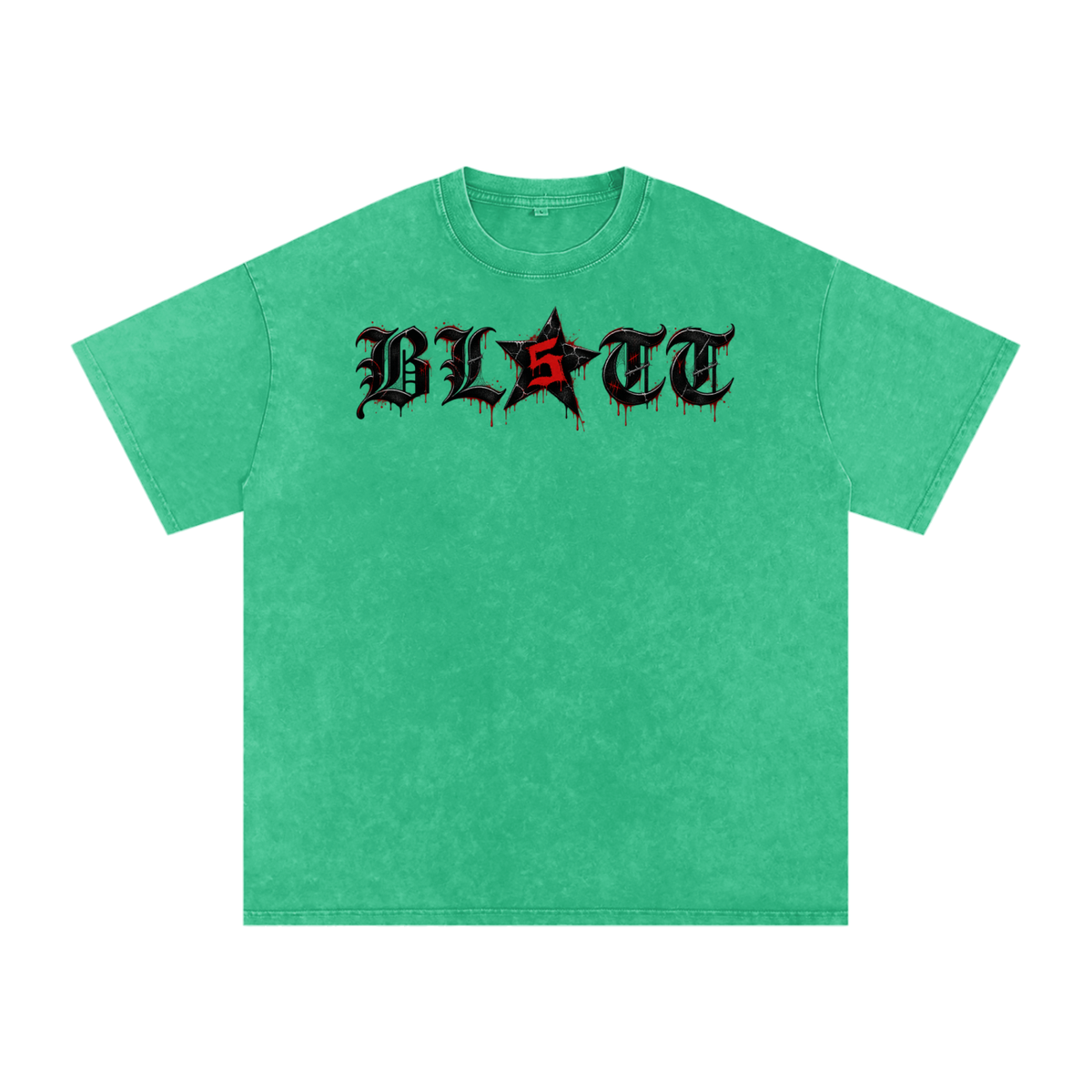 Snow Washed Oversized Cotton T-Shirt