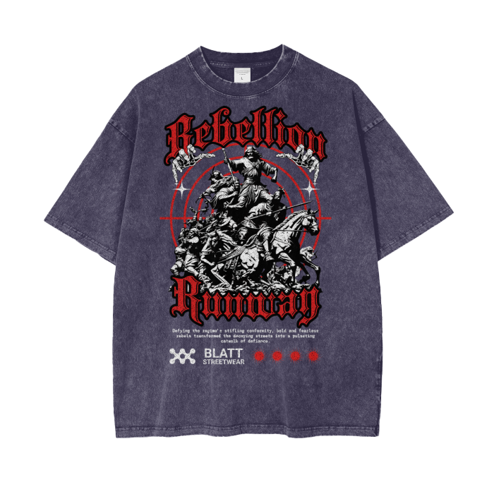 Rebellion Runway Oversized Acid Wash Tee