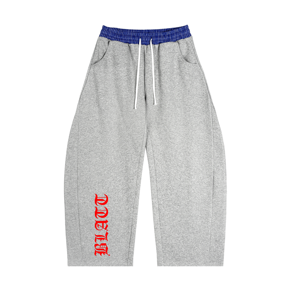 Plaid Waistband Barrel Sweatpants