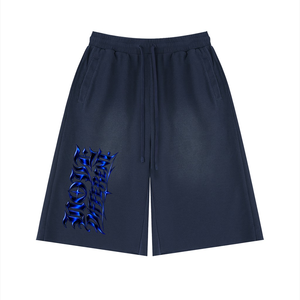 Unisex Sunfade Raw Edge Shorts