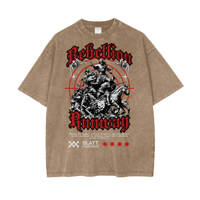Rebellion Runway Oversized Acid Wash Tee