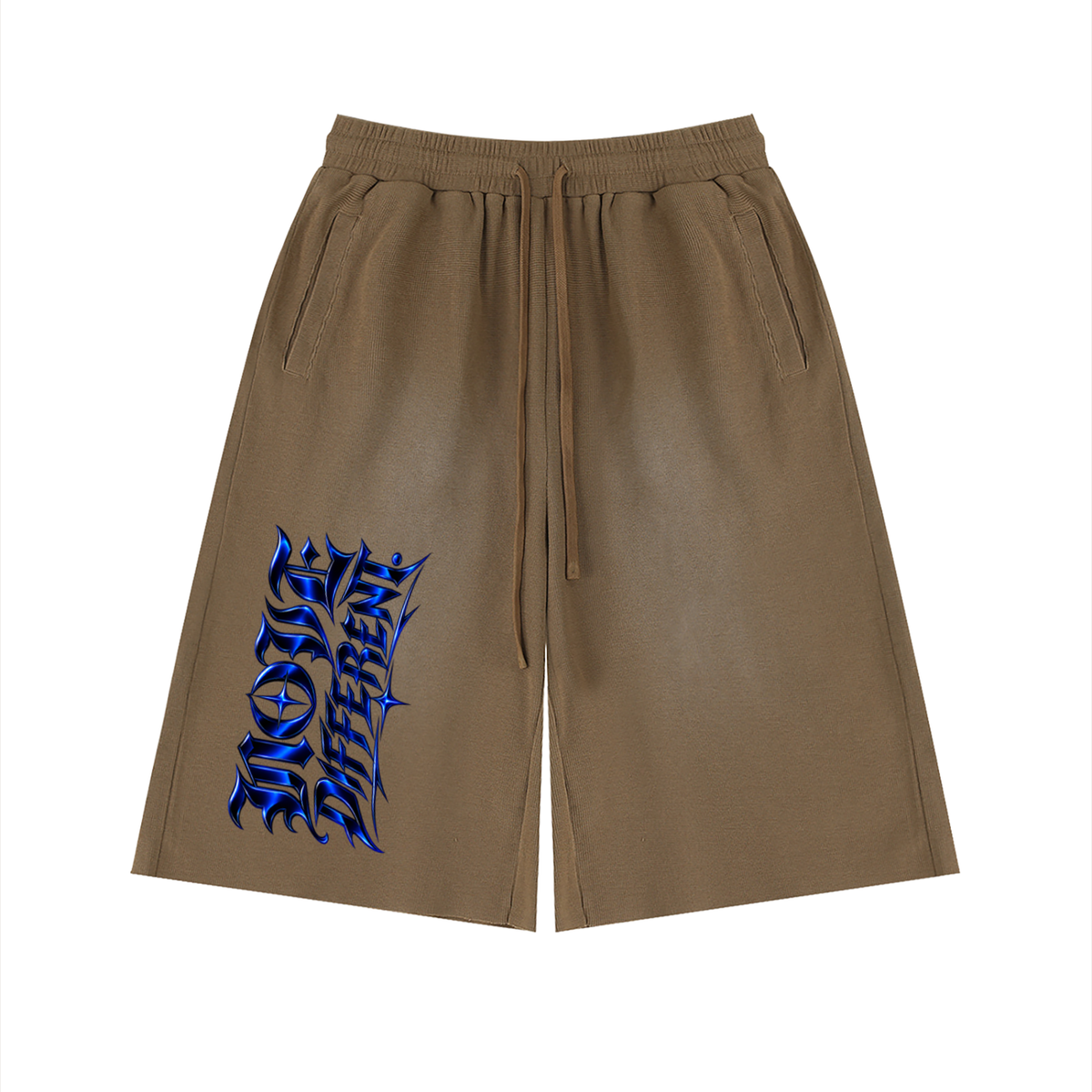 Unisex Sunfade Raw Edge Shorts