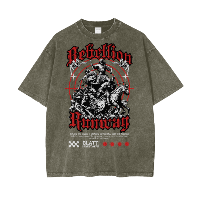 Rebellion Runway Oversized Acid Wash Tee