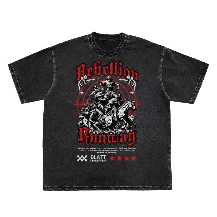 Rebellion Runway Frayed Vintage Washed Tee