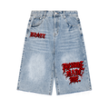 Men’s Vintage Wide Leg Denim Shorts
