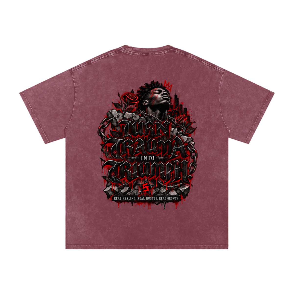 Snow Washed Oversized Cotton T-Shirt