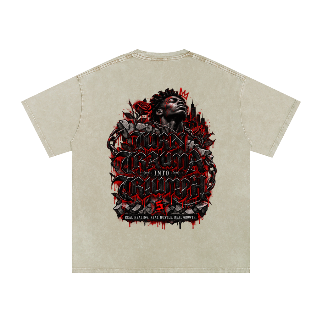 Snow Washed Oversized Cotton T-Shirt