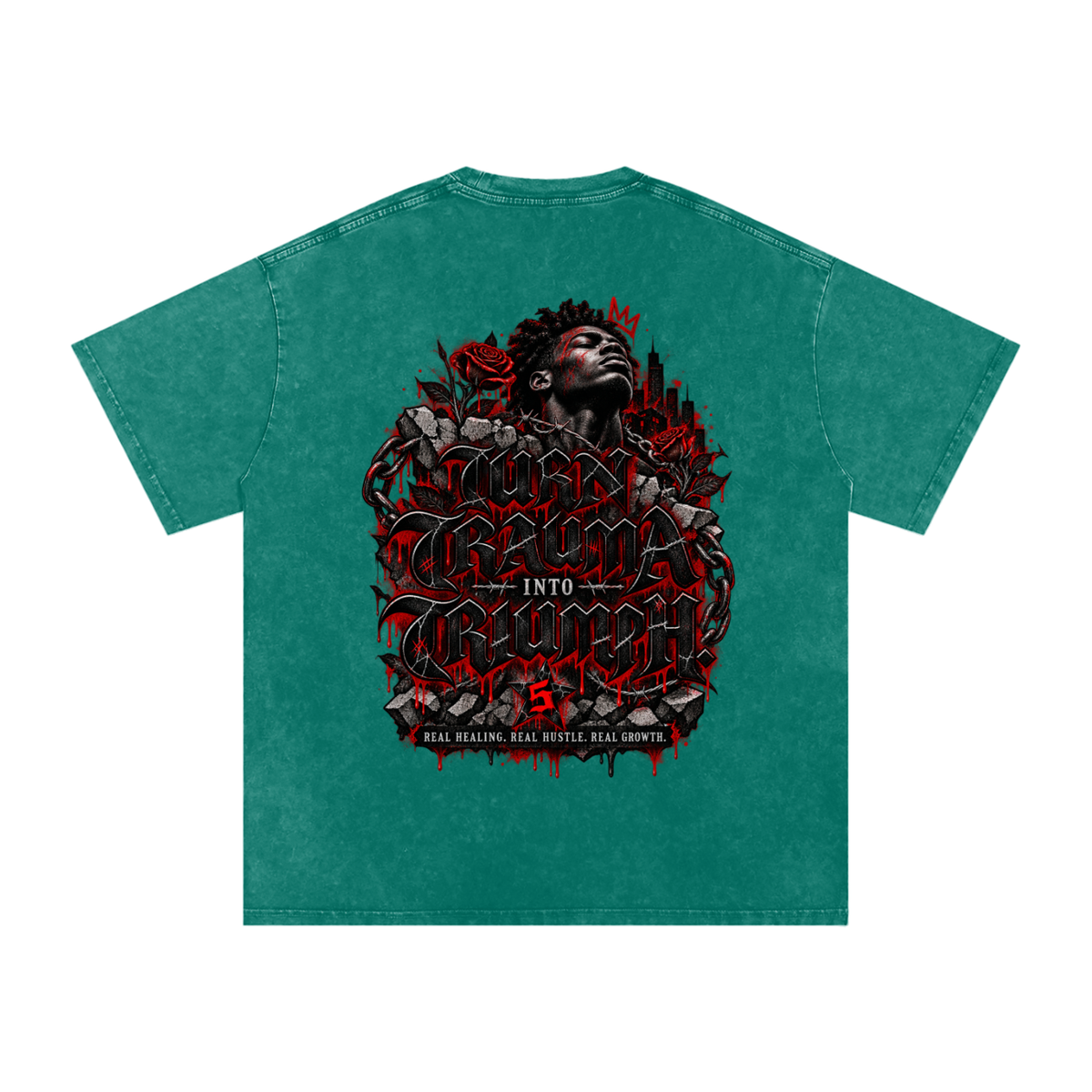 Snow Washed Oversized Cotton T-Shirt